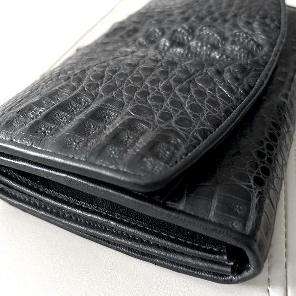 VINTAGE Textured Black Clutch Wallet Handbag - Picture 5 of 8